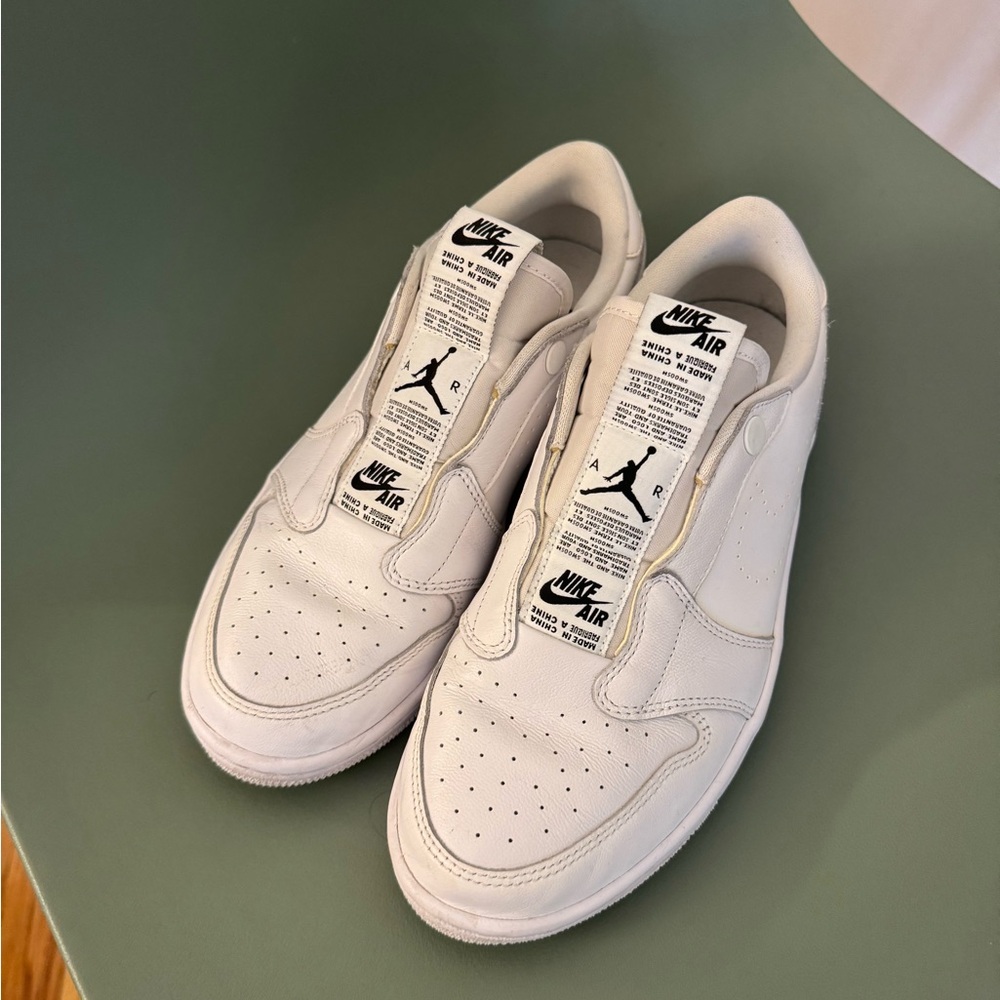 Nike Women’s Air Jordan 1 Retro Low Slip on Sneaker in WHITE